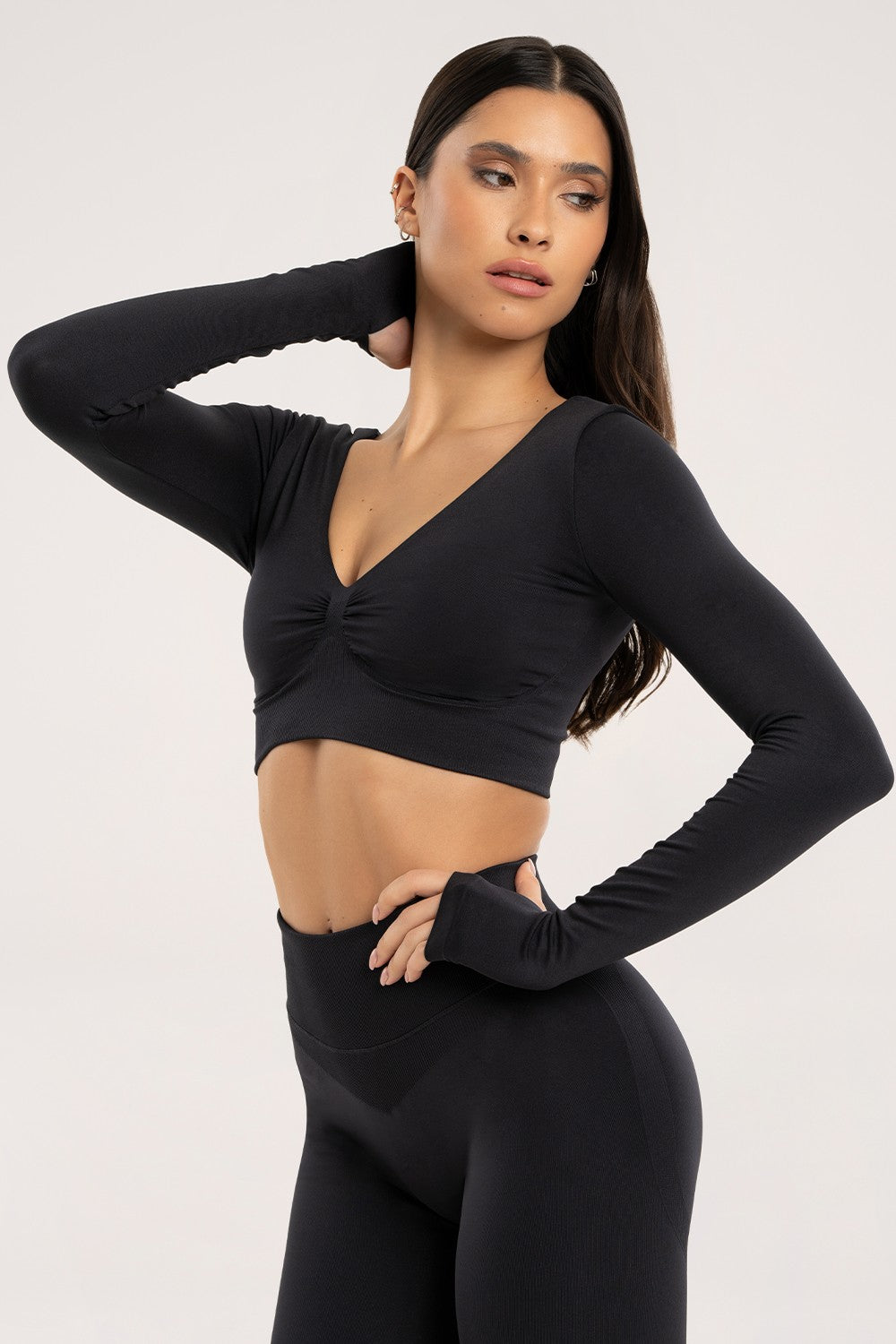 LONGSLEEVE Z ODYTYMI PLECAMI CACAO